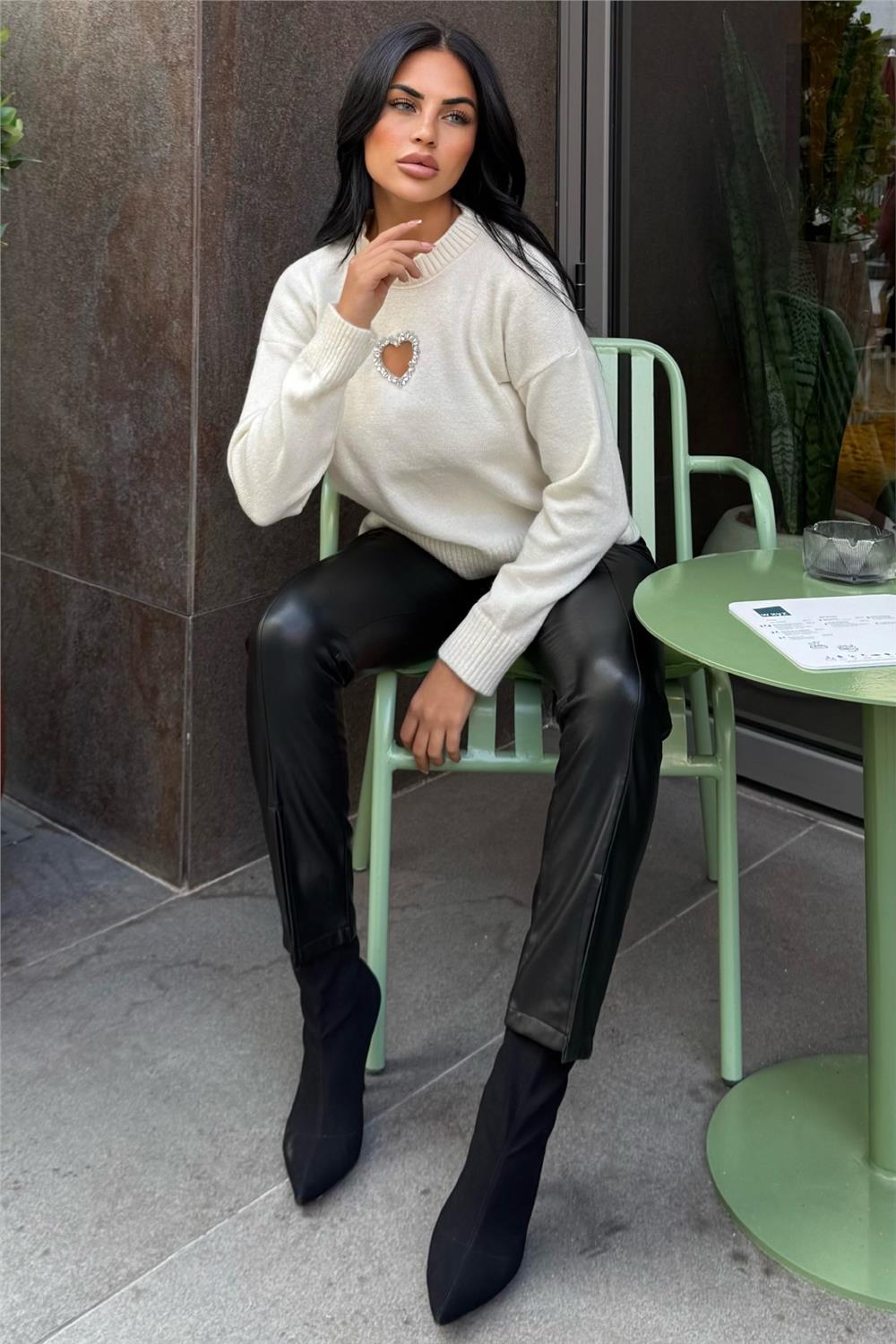 Ecru Women Sweater