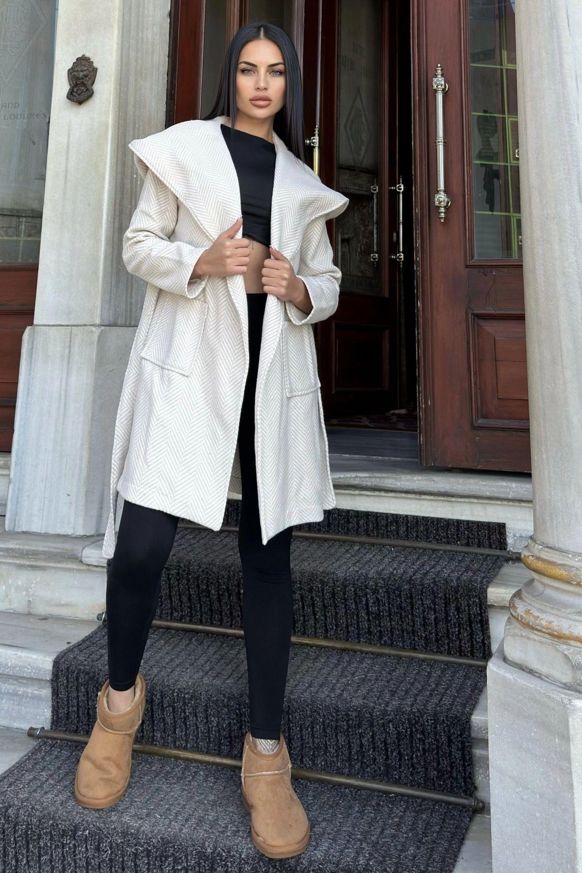 Ecru Women Coat