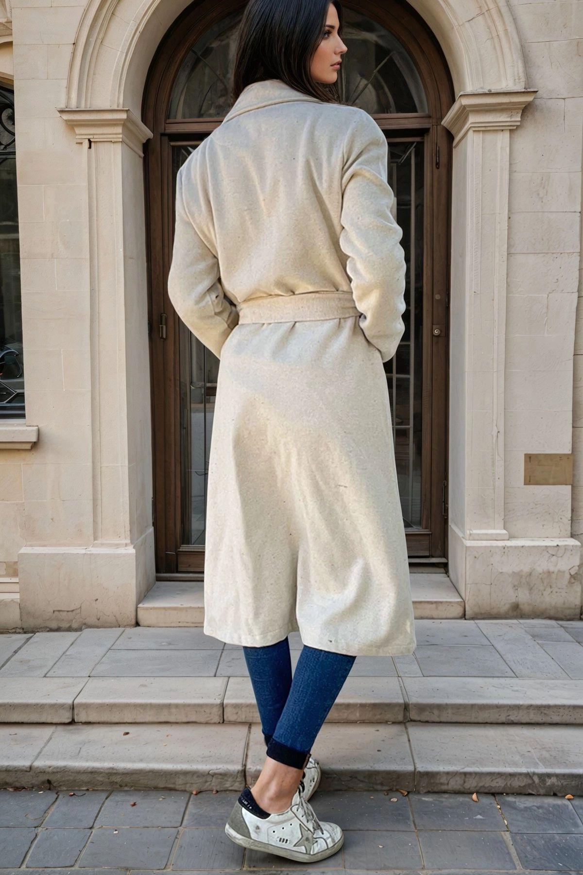 Ecru Women Coat