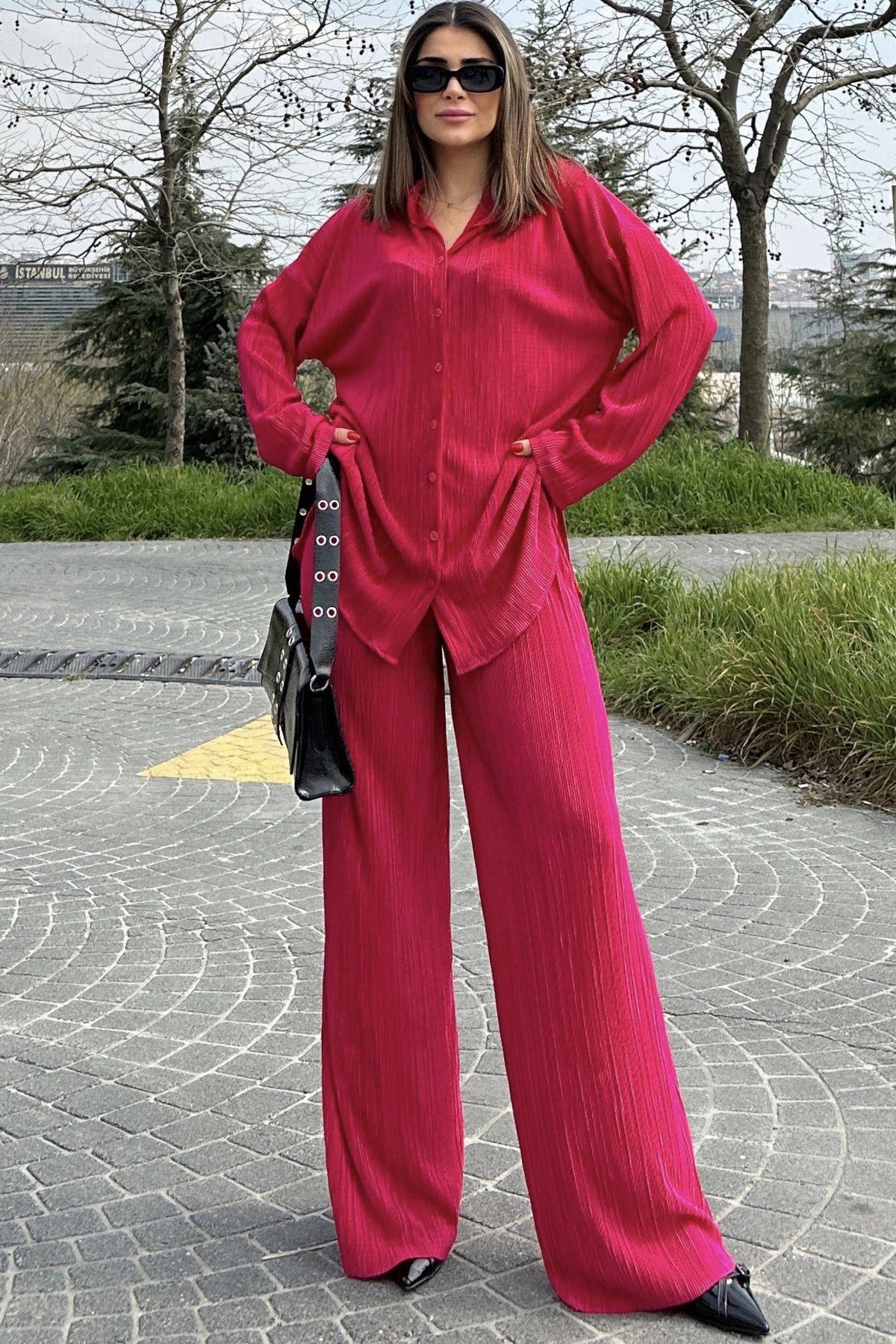 Fuchsia Women Two-Piece Set