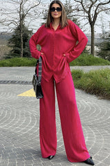 Fuchsia Women Two-Piece Set