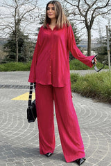 Fuchsia Women Two-Piece Set