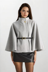 Grey Women Poncho