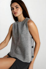 Gray Melange Women Blouse