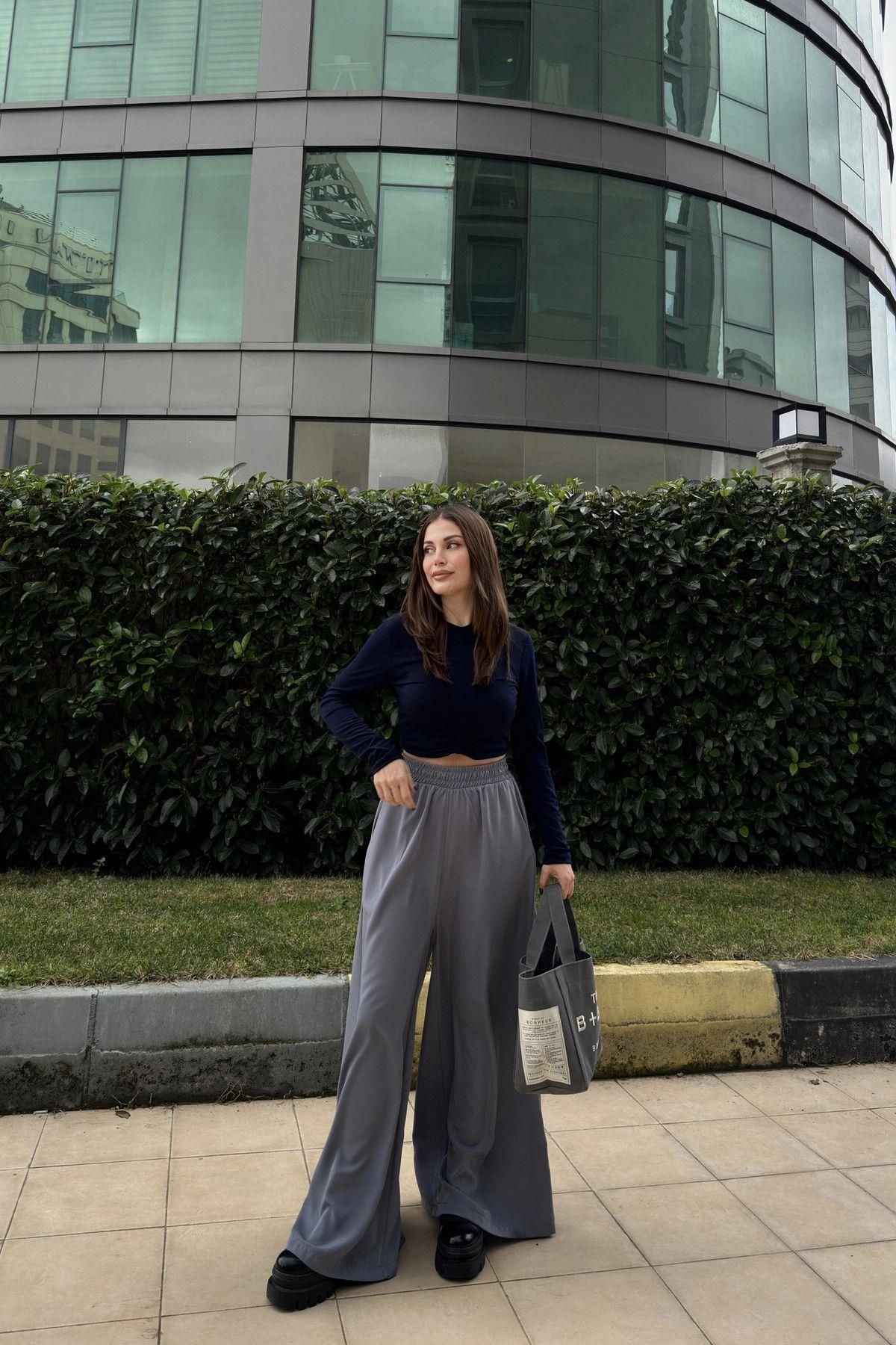 Grey Women Pants