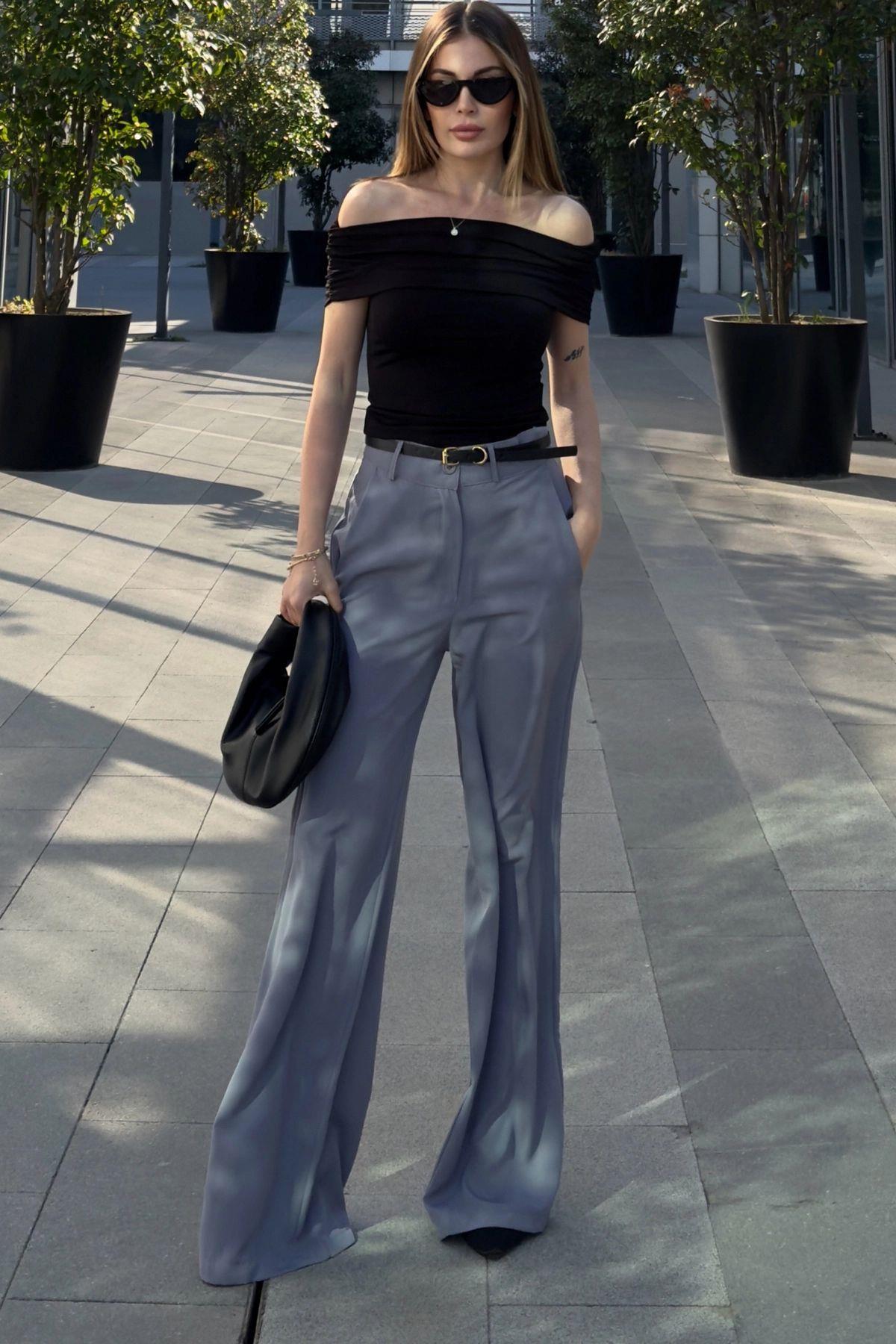 Grey Women Pants