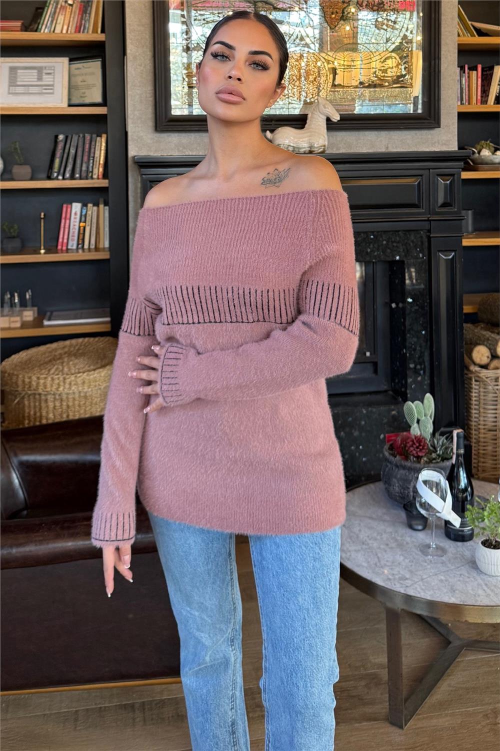 Dried Rose Women Sweater