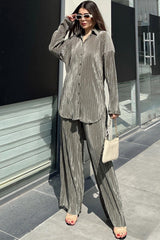 Khaki Women Two-Piece Set