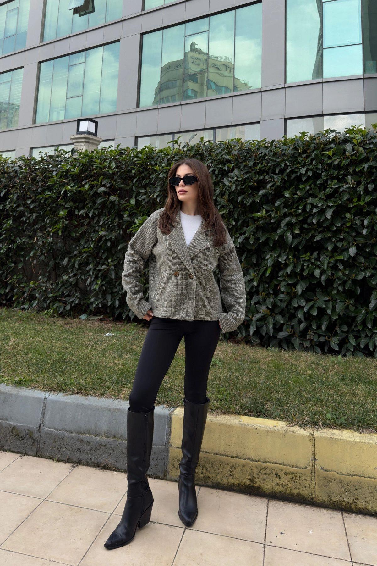 Khaki Women Jacket