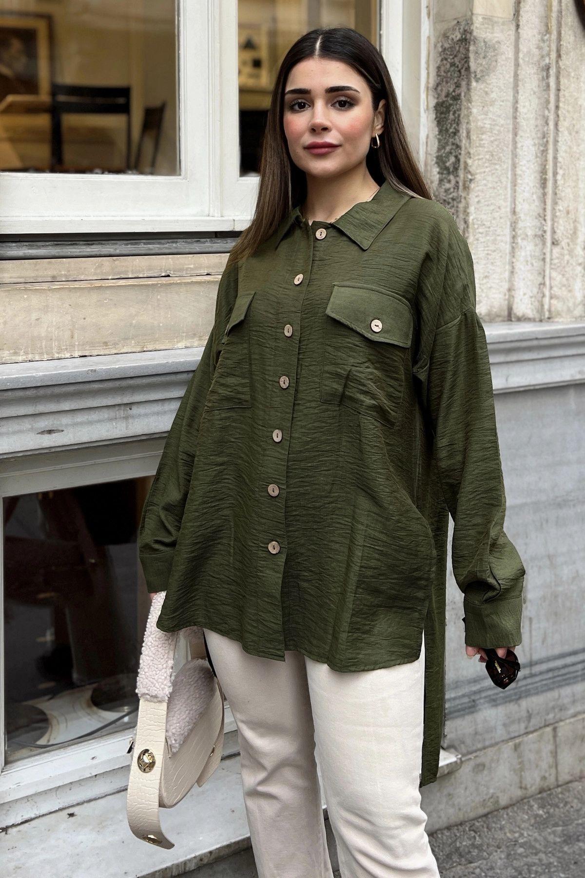 Khaki Women Shirt