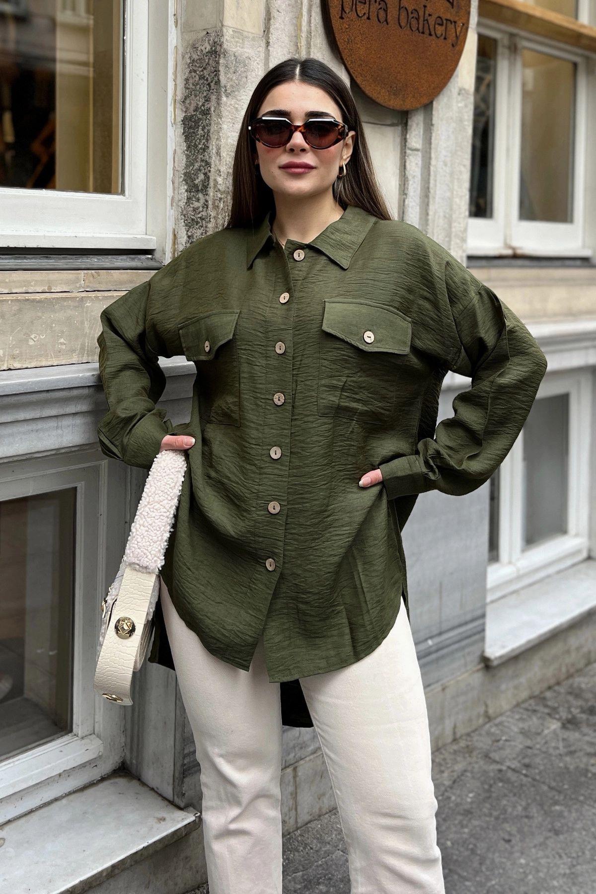 Khaki Women Shirt
