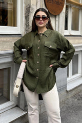 Khaki Women Shirt