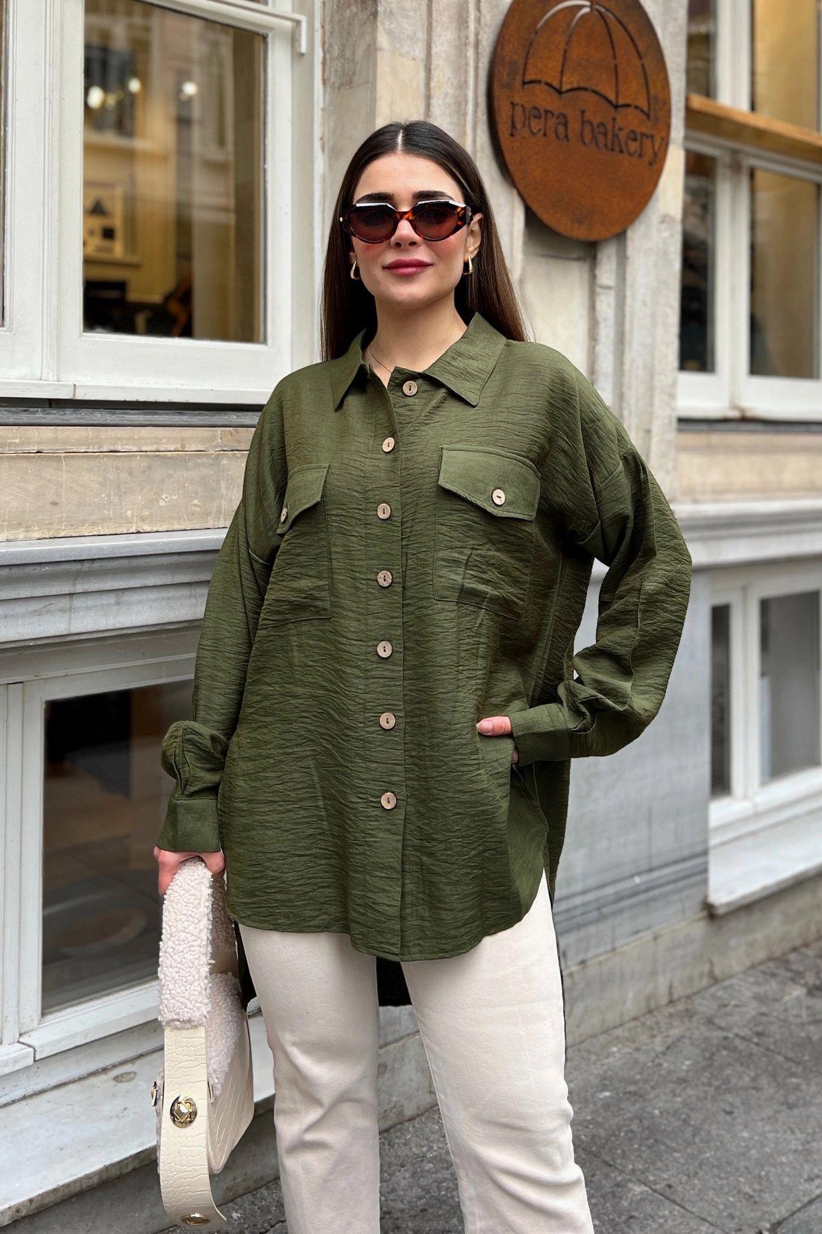 Khaki Women Shirt