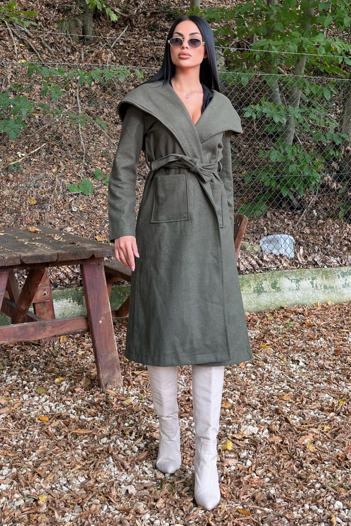Khaki Women Coat