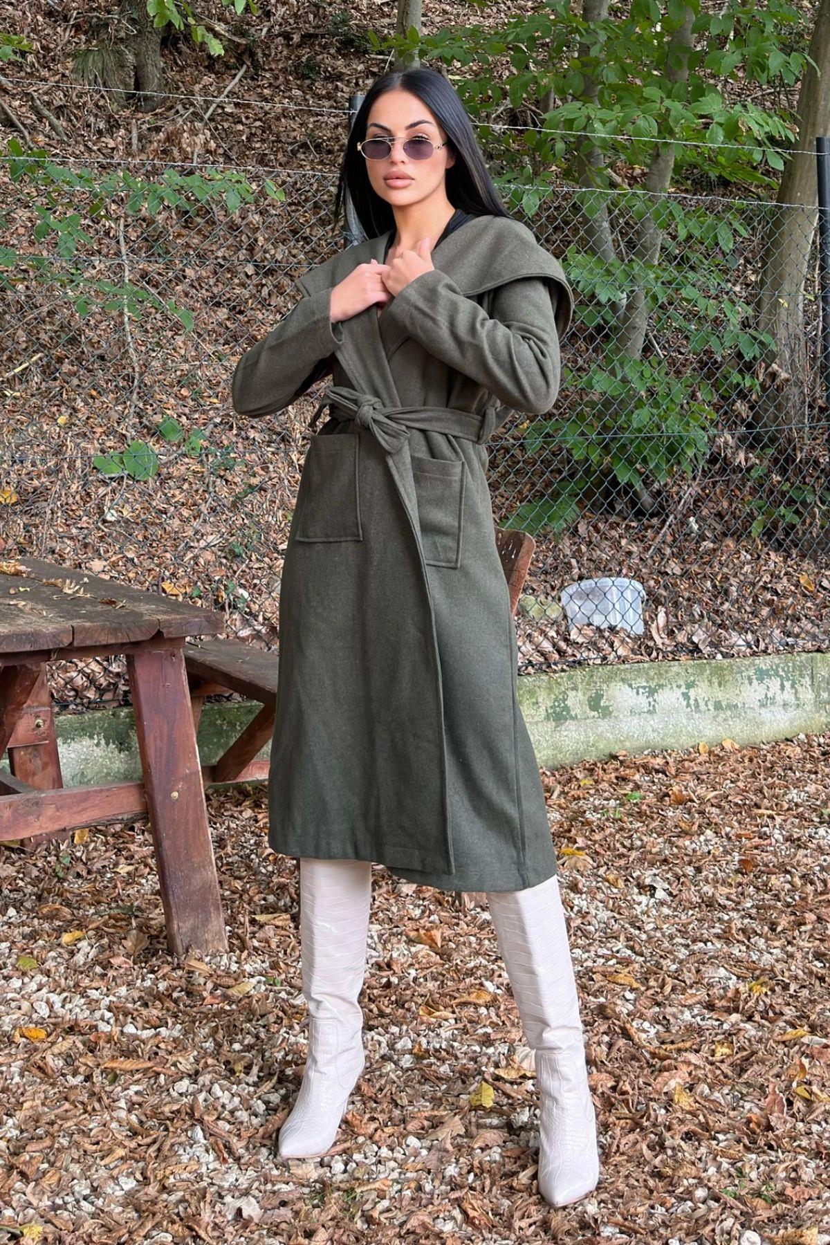 Khaki Women Coat