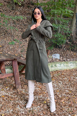 Khaki Women Coat