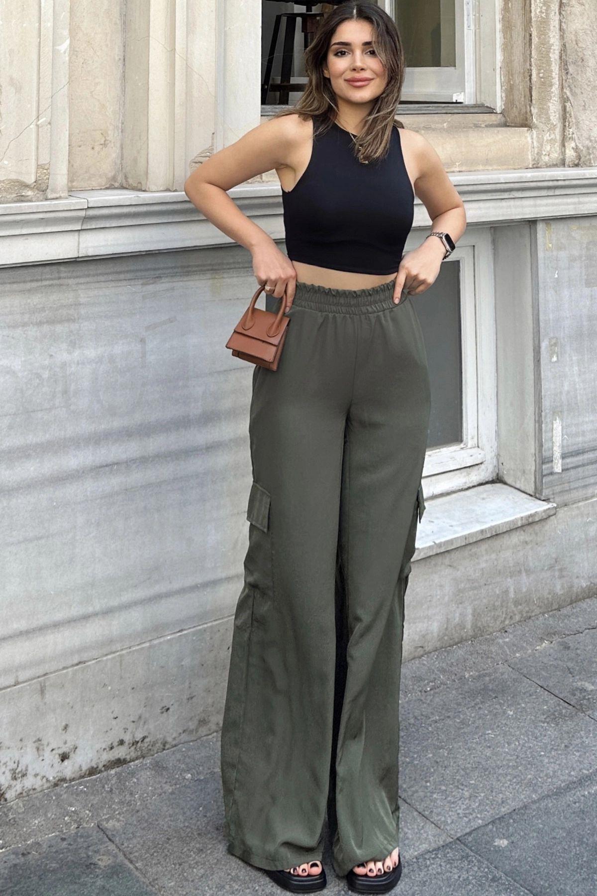 Khaki Women Pants