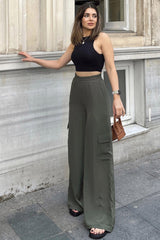 Khaki Women Pants