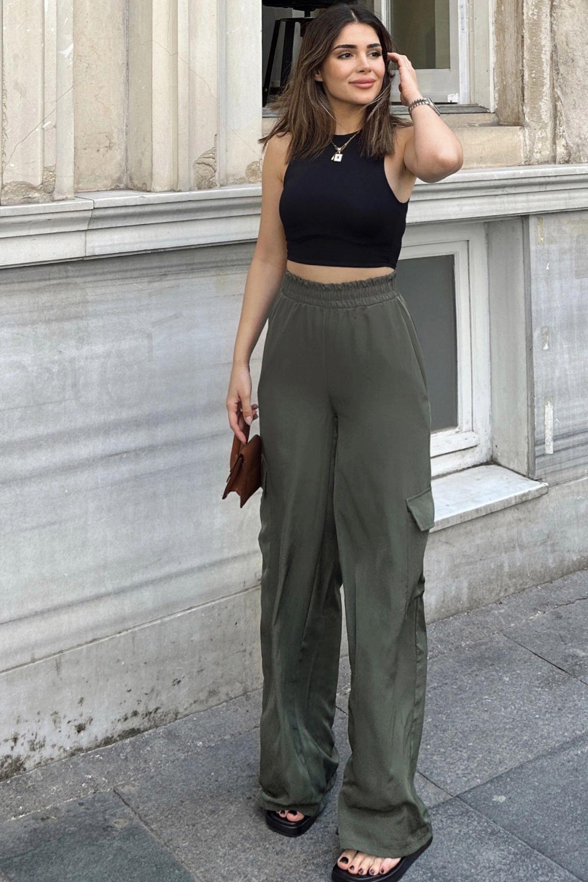 Khaki Women Pants