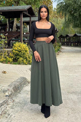 Khaki Women Skirt
