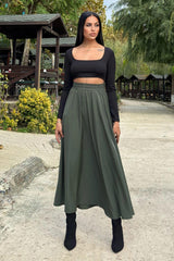 Khaki Women Skirt