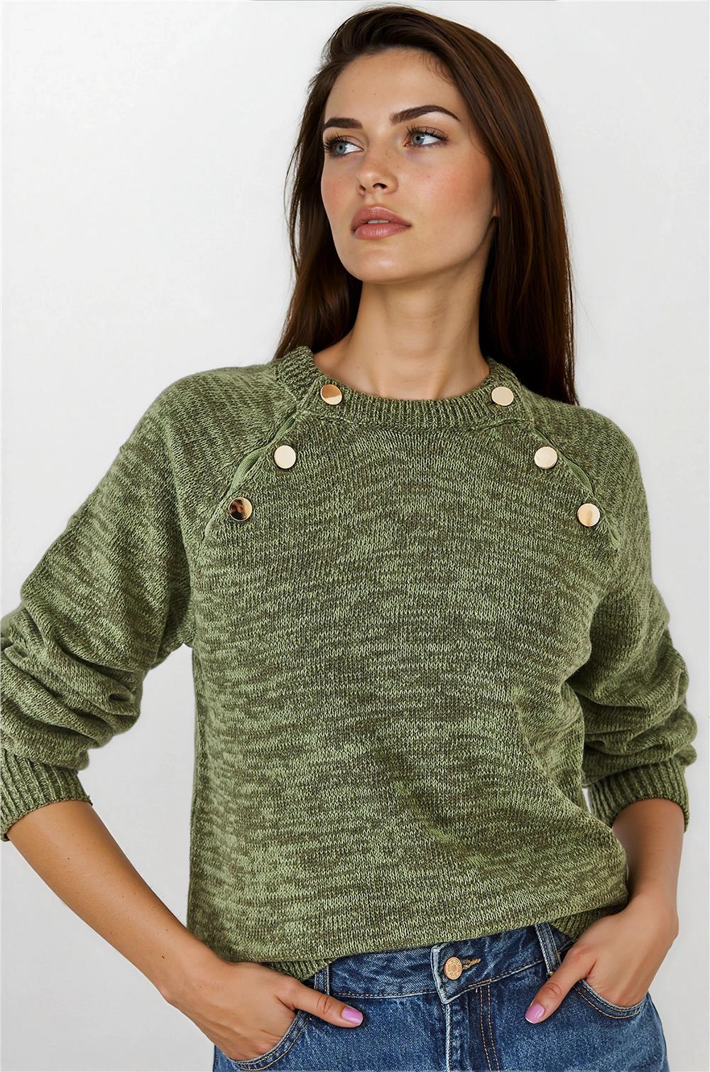 Khaki Women Sweater