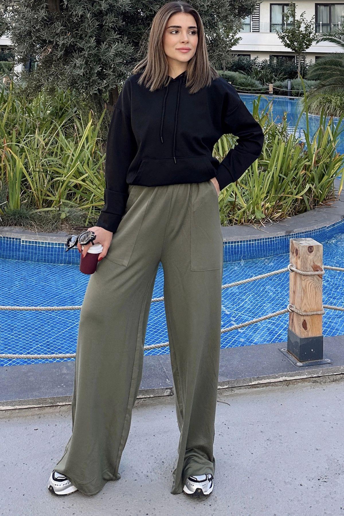 Khaki Women Pants