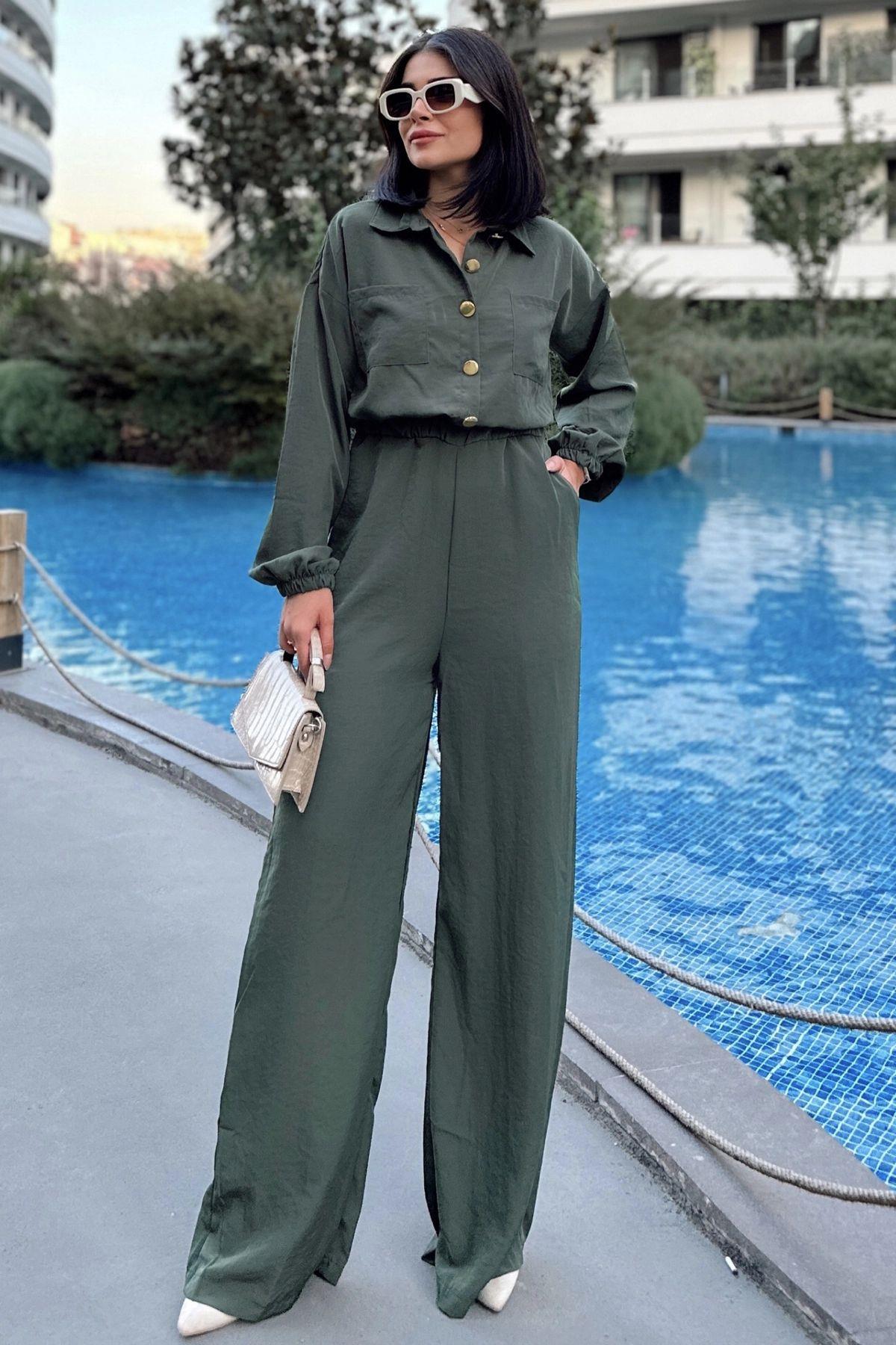 Khaki Women Jumpsuit