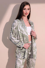 Khaki Women Modest Jacket