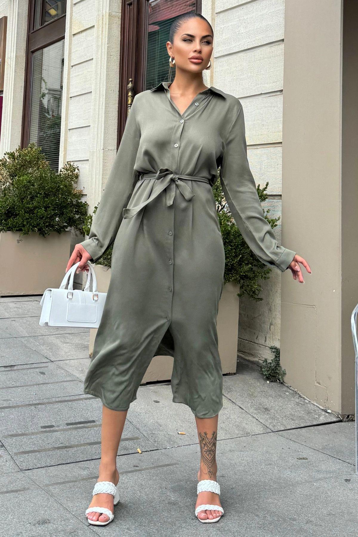 Khaki Women Dress