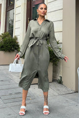 Khaki Women Dress