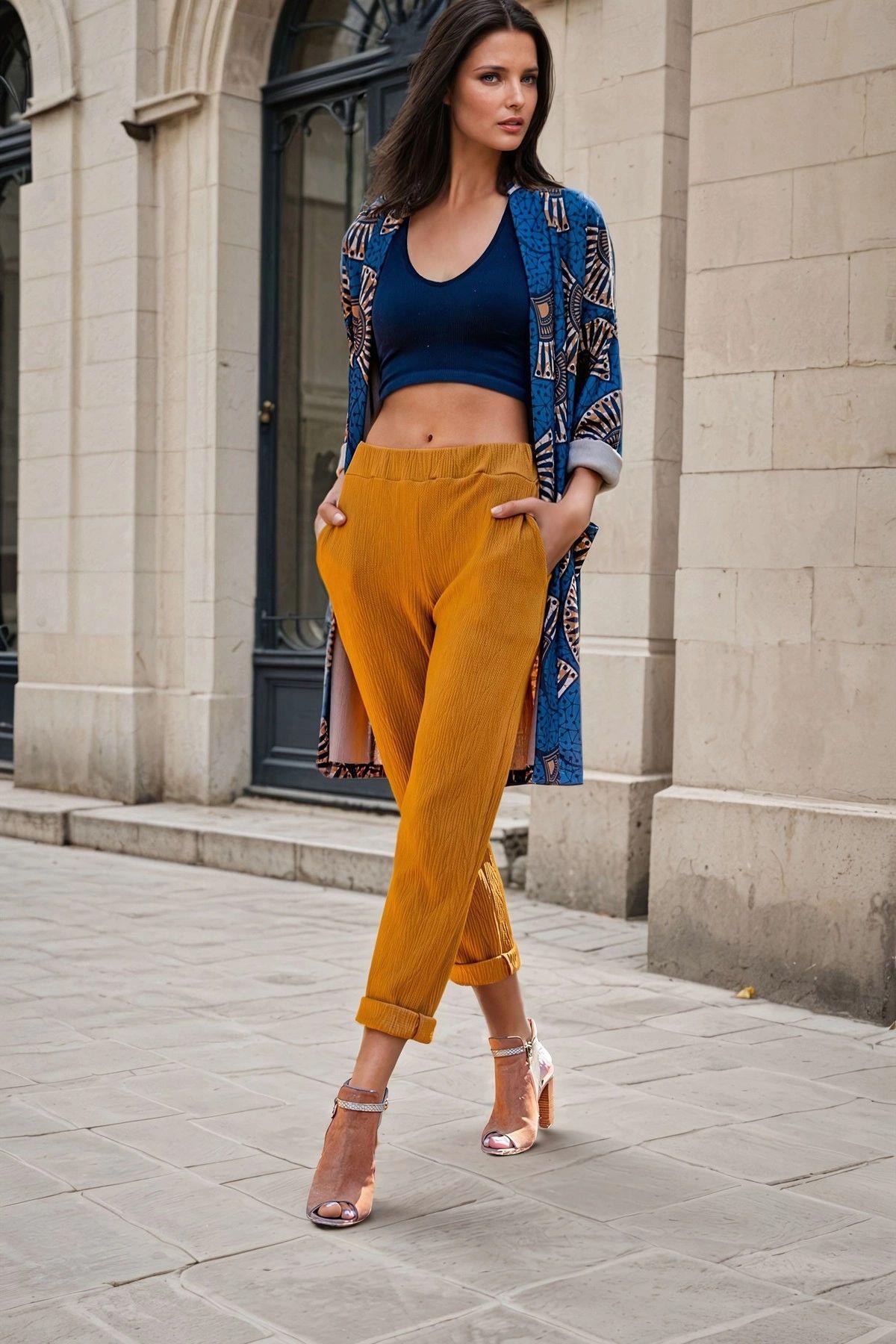 Mustard Women Pants