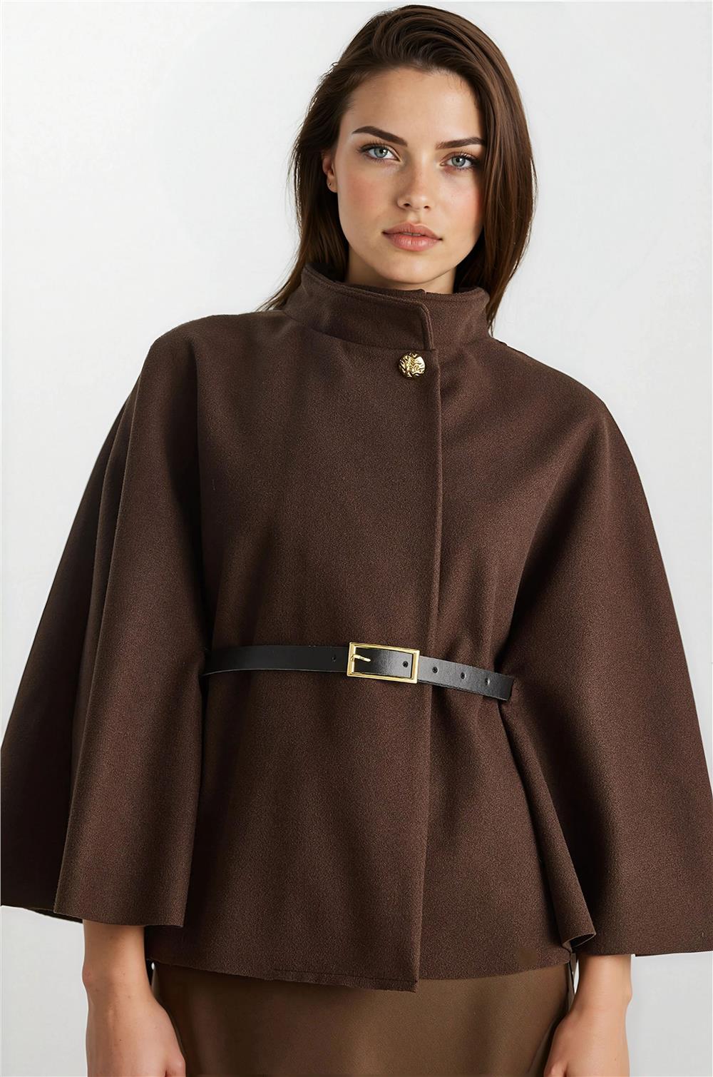 Brown Women Poncho