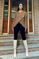 Brown Women Cardigan