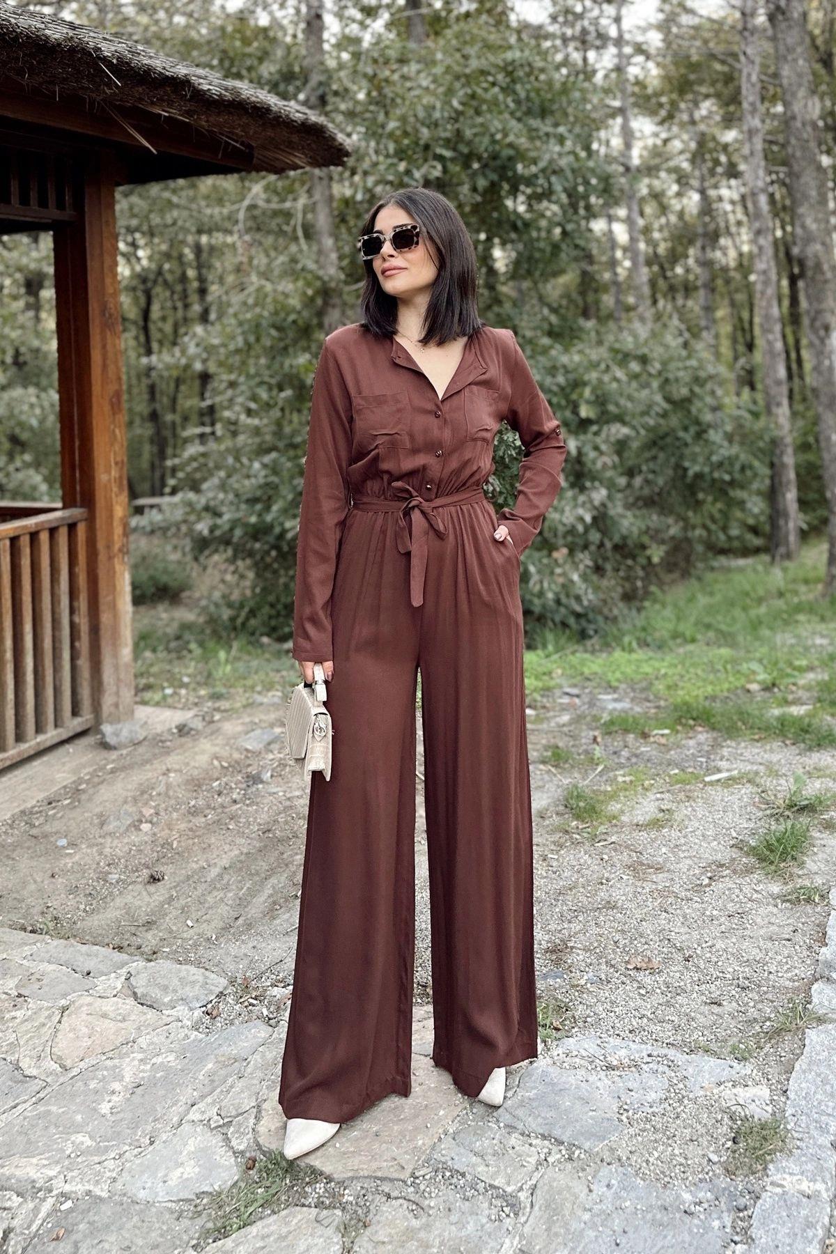 Brown Women Jumpsuit