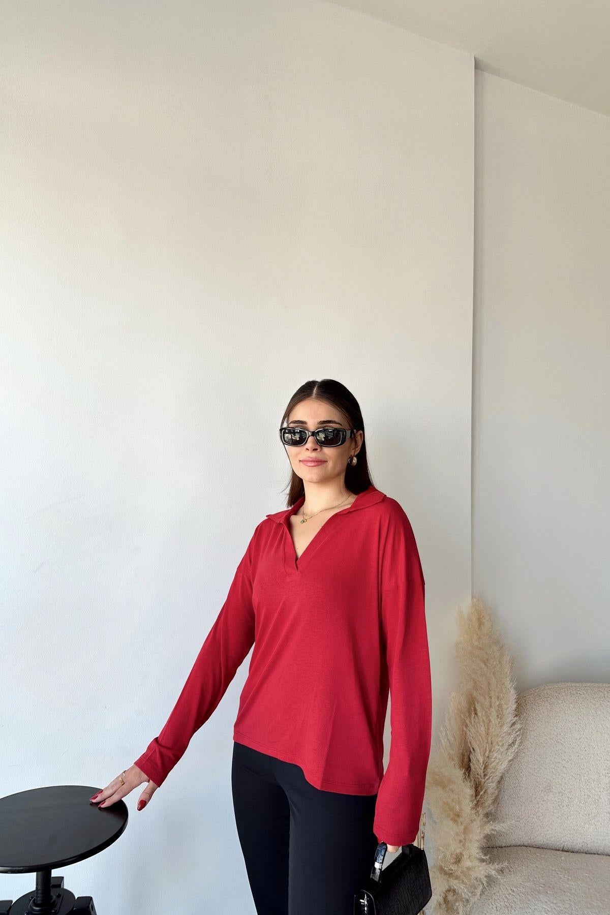 Red Women Blouse