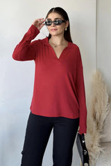 Red Women Blouse