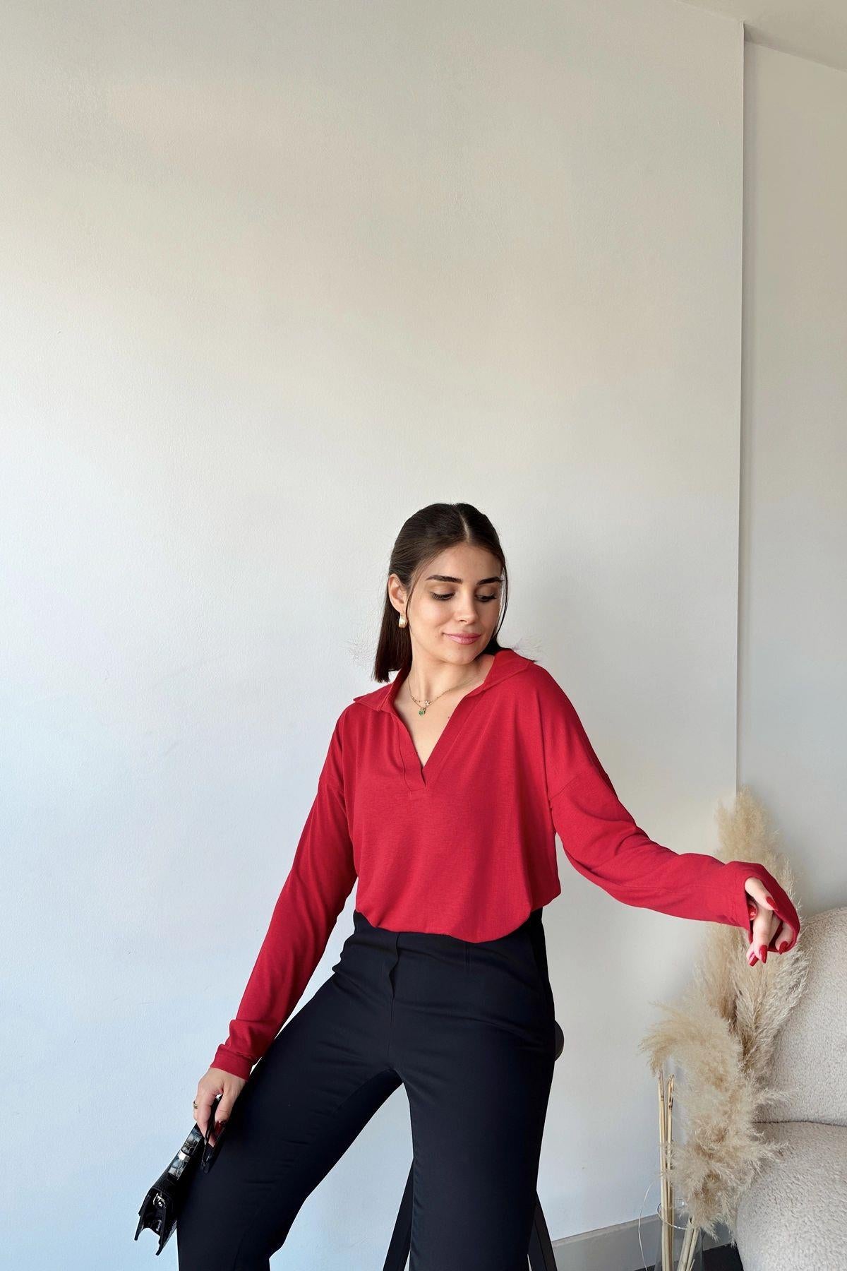 Red Women Blouse