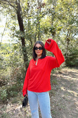 Red Women Blouse