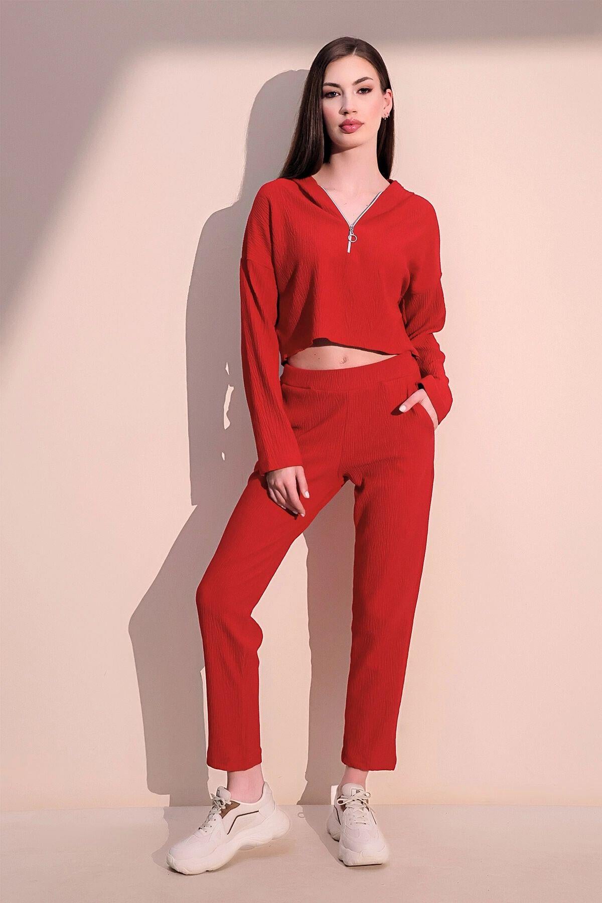 Red Women Pants