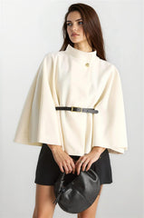 Cream Women Poncho