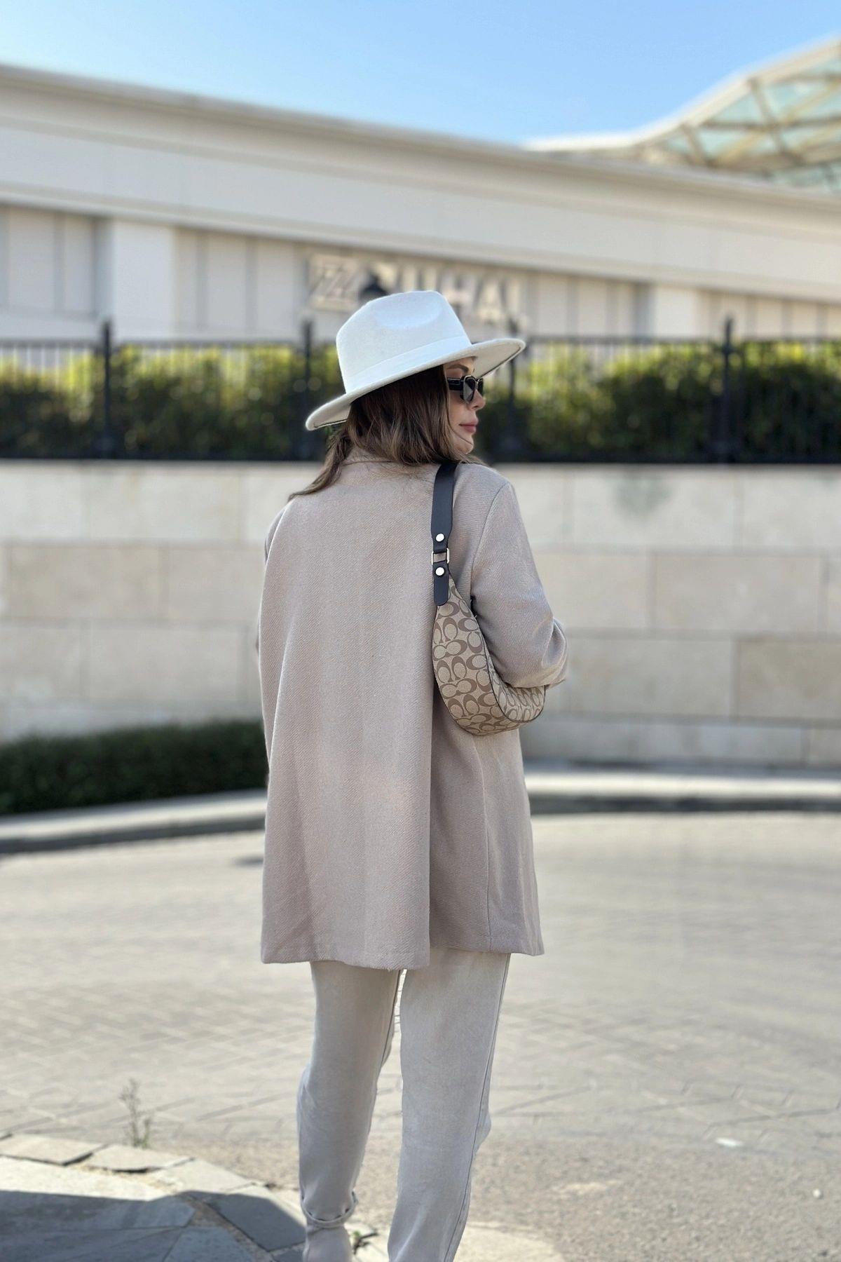 Cream Women Coat