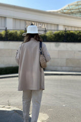 Cream Women Coat