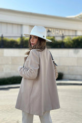 Cream Women Coat