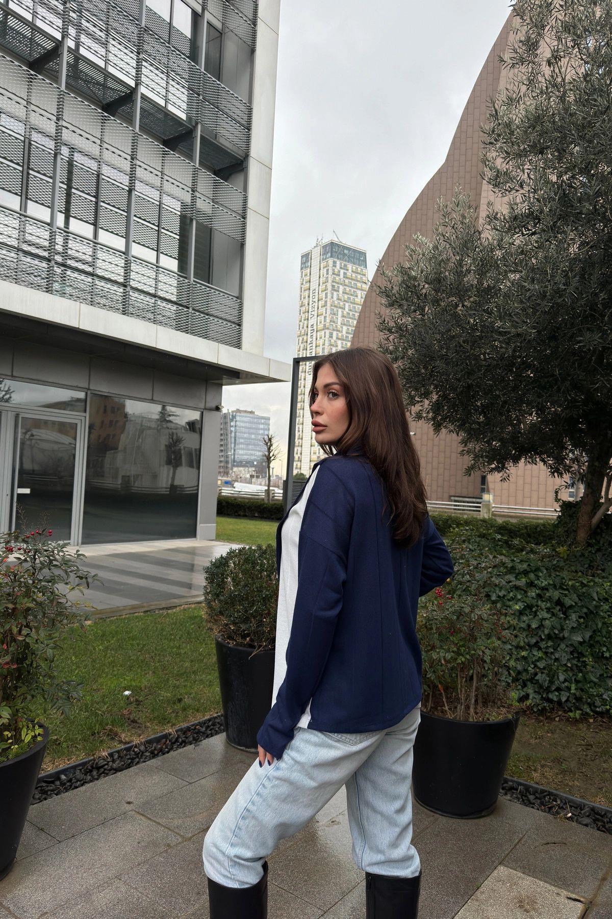Navy Blue Women Blouse