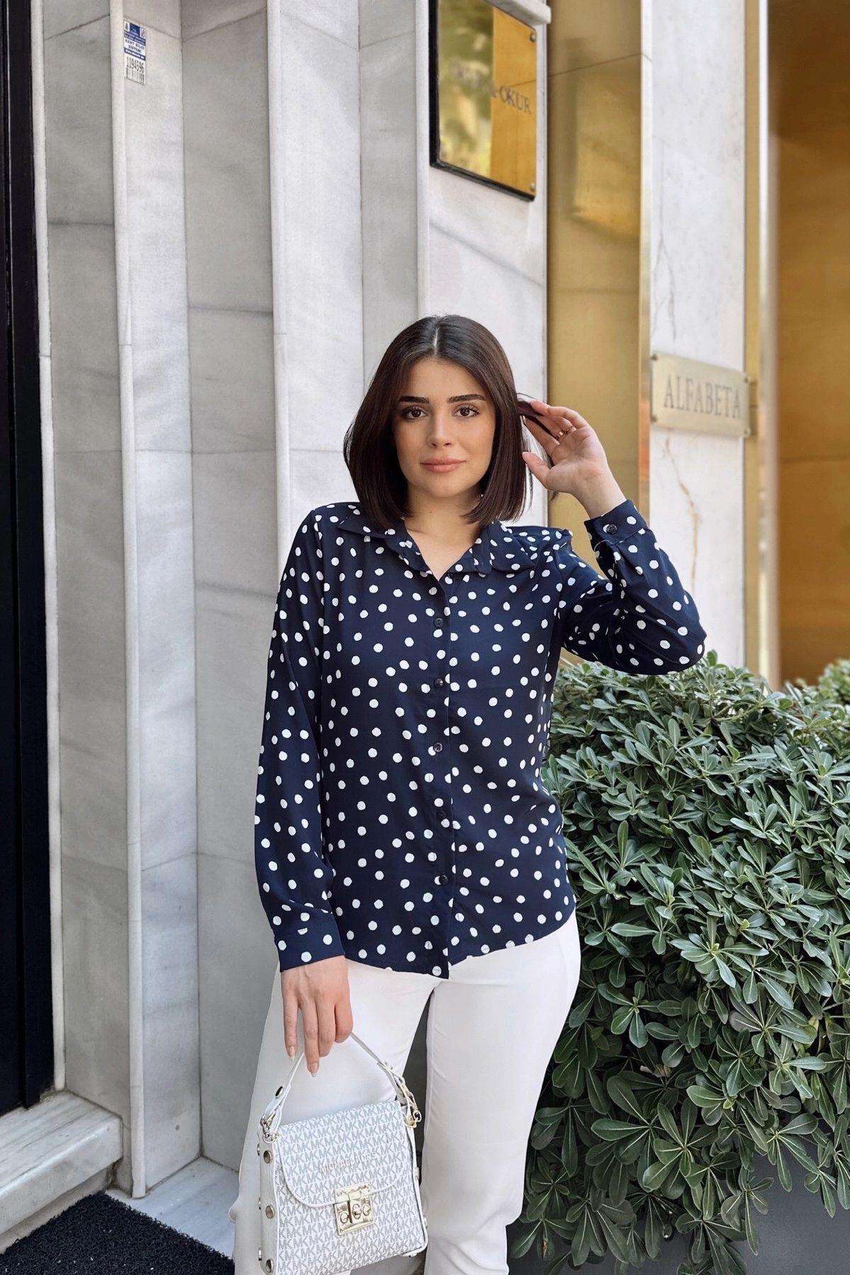 Navy Blue Women Shirt
