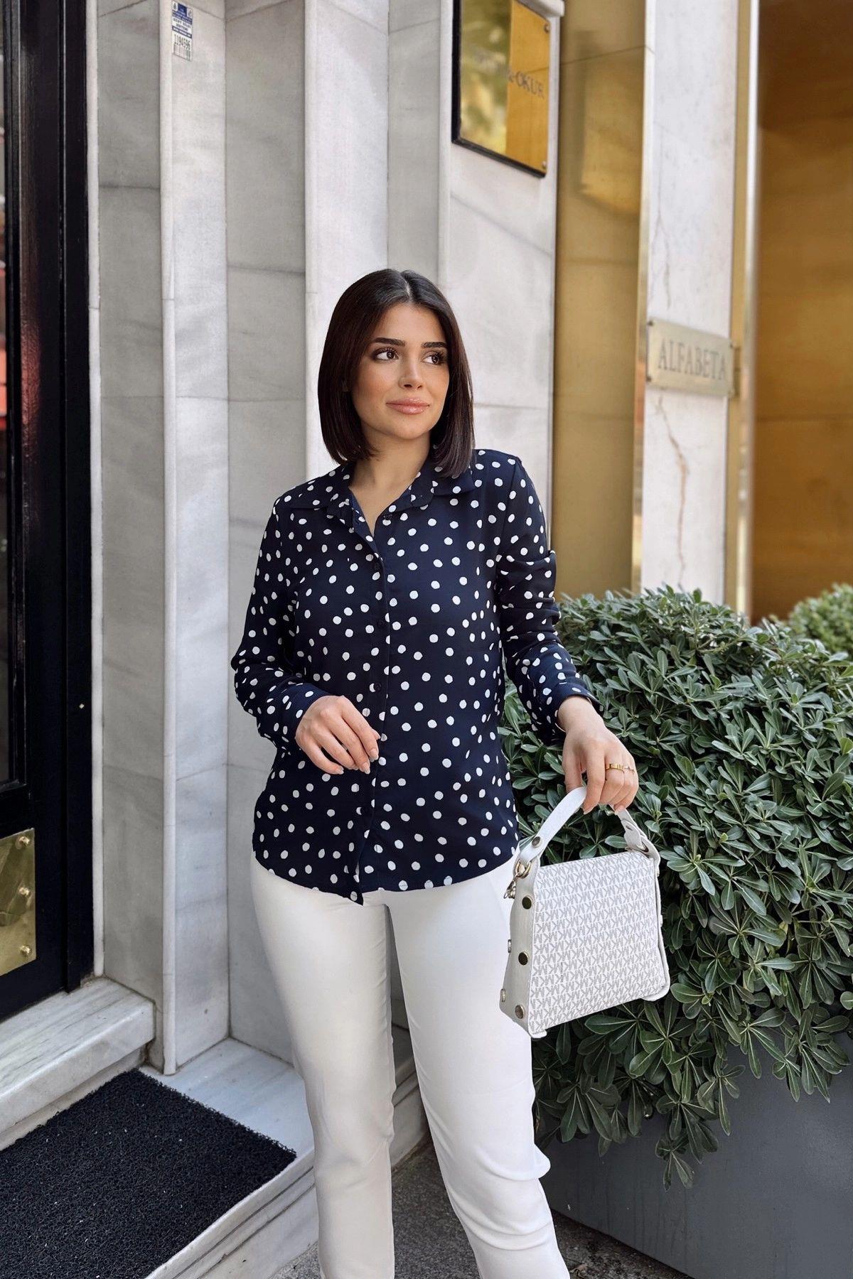 Navy Blue Women Shirt