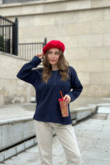 Navy Women Sweater