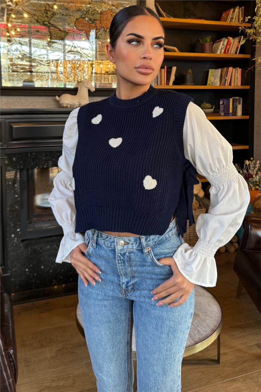 Navy Blue Women Sweater