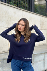 Navy Blue Women Blouse